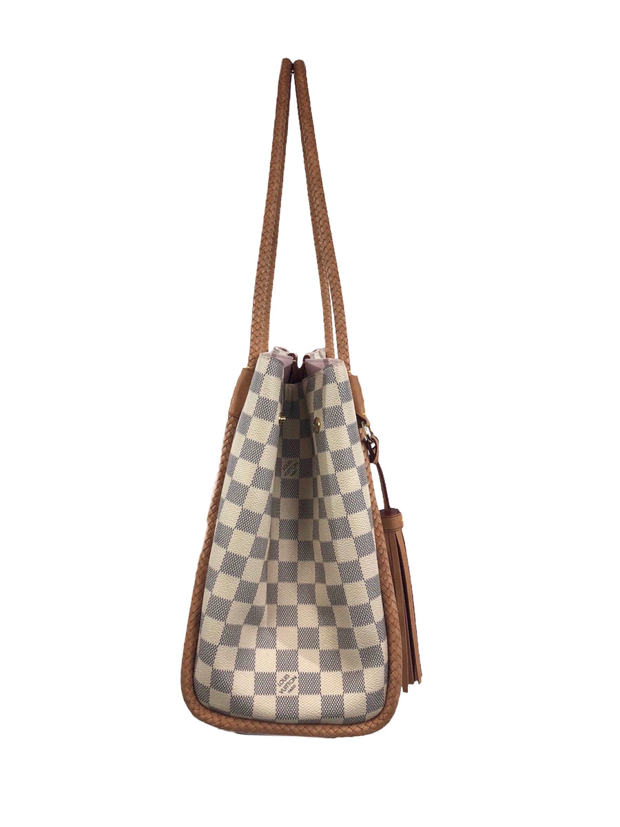 Selling my Propriano Damier Azur Louis Vuitton White Canvas Tote 