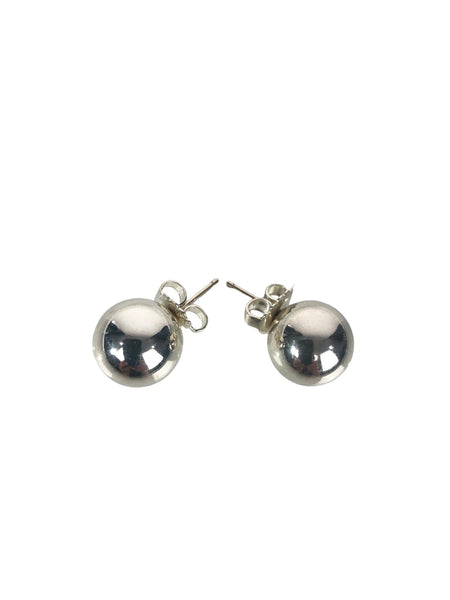 Ball Earrings in Silver | Size 8mm