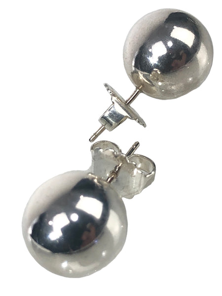 Ball Earrings in Silver | Size 8mm