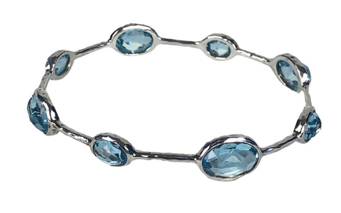 Rock Candy 8-Stone Bangle Bracelet | Size (2) 7.75 Inches