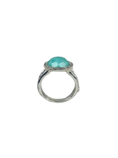 Mini Lollipop Turquoise Doublet Ring | Size 5.25