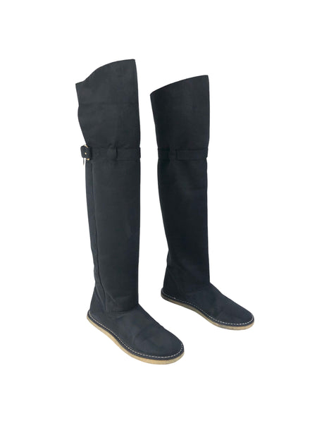 Vegan Shearling OTK Boots | Size 7