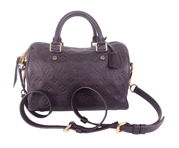 Plum Empreinte Leather Speedy 25 Bandouliere Bag