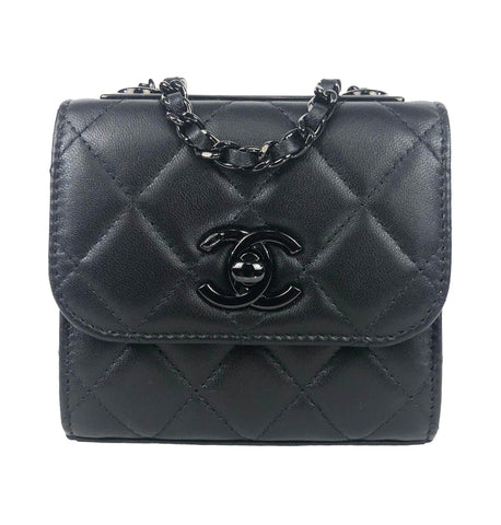 Muria Monogram Black Leather Bucket Bag – Baggio Consignment