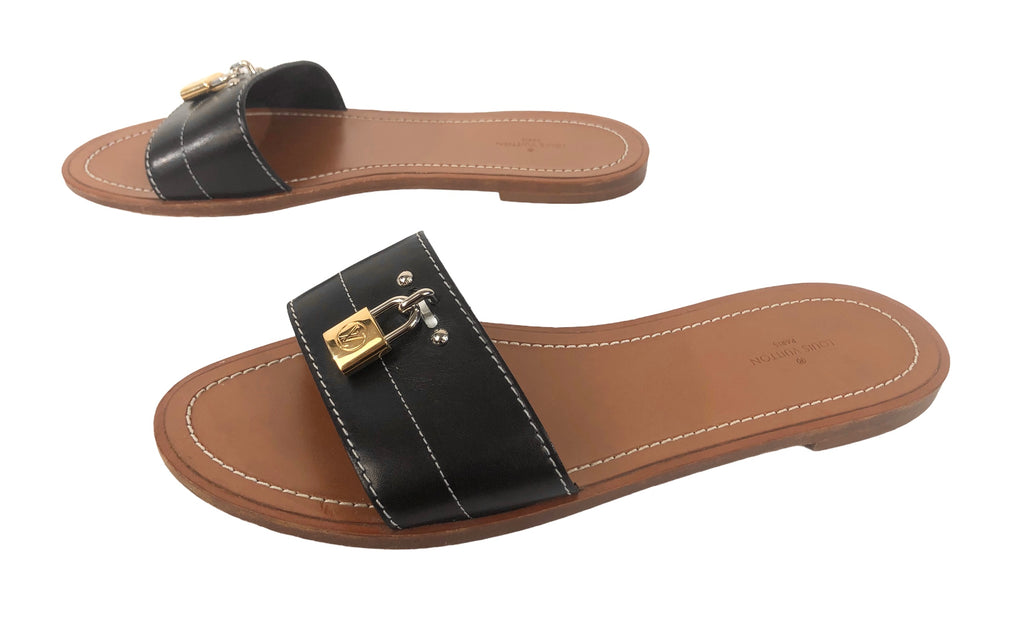 Louis Vuitton Lock It Leather Sandals