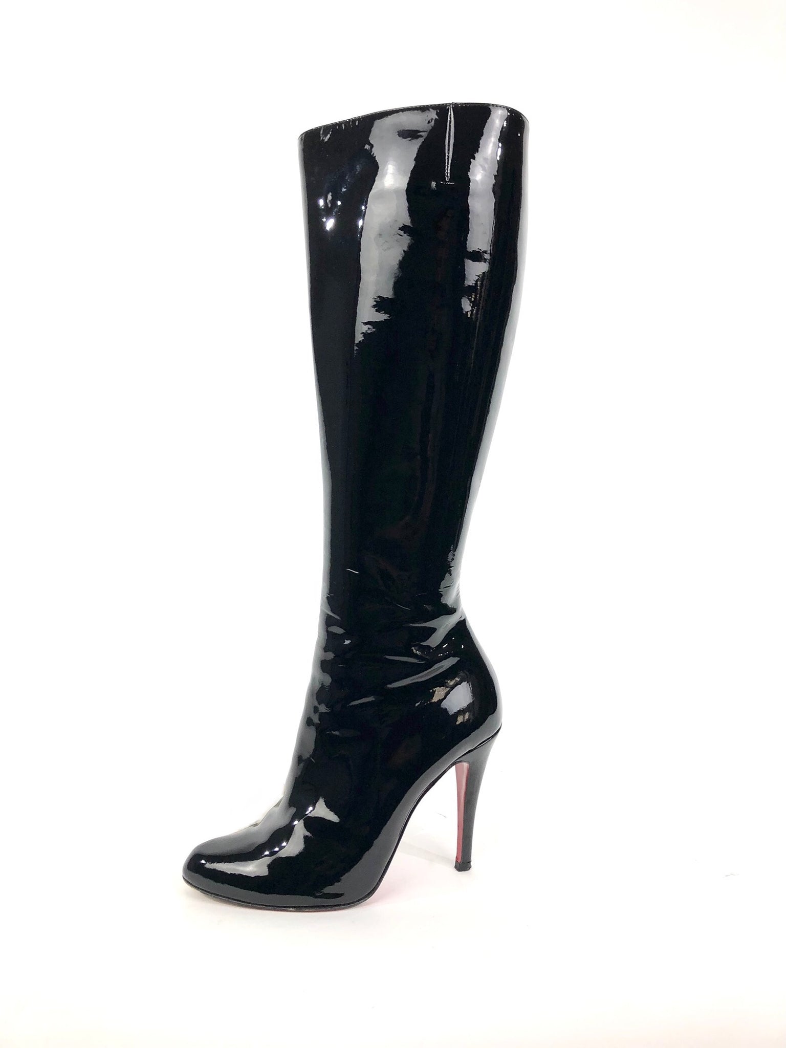 Leather boots Christian Louboutin Black size 38.5 EU in Leather
