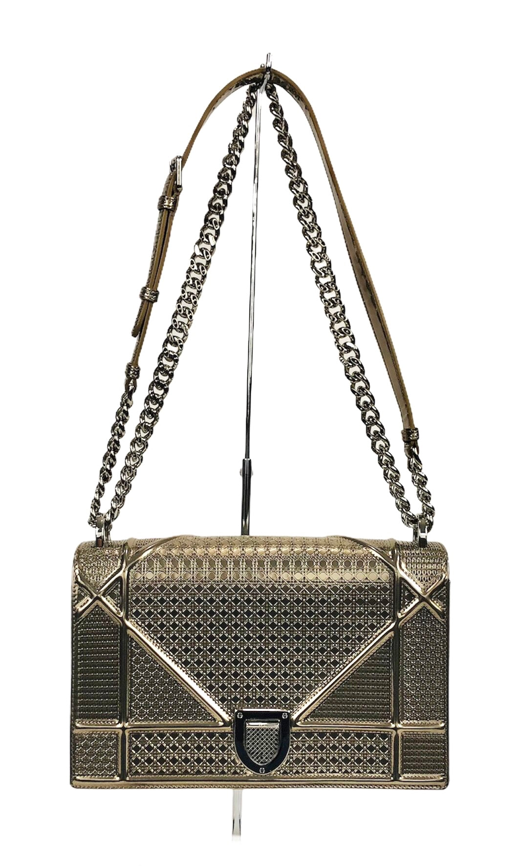 Dior Medium Diorama Flap Bag Champagne