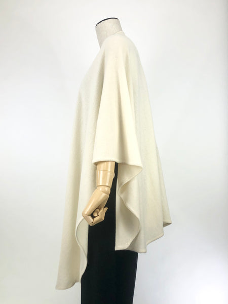 Winter White Cashmere Ruana Wrap